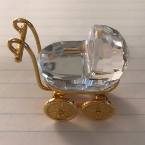 EUC Swarovski crystal memories baby carriage
